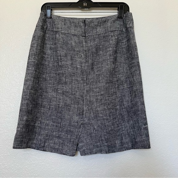2/$30 Sandro Studio linen blend chambray blue pencil skirt.  SZ 8 - Picture 5 of 14